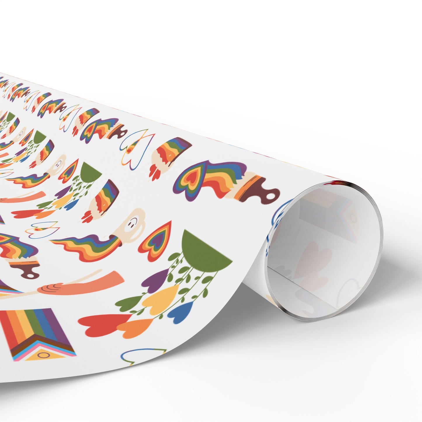 Progress Pride Flag Lesbian Trans Pan Nonbinary Flag Wrapping Paper Roll — LGBTQ+ Queer Gift Wrap for Birthdays, Christmas, Holidays & Celebrations