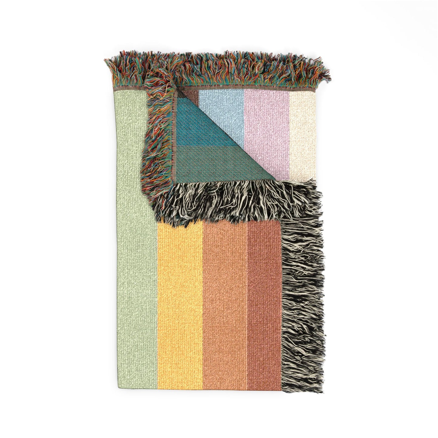 Striped Woven Blanket — Cozy Multicolor Throw for Living Room & Bedroom
