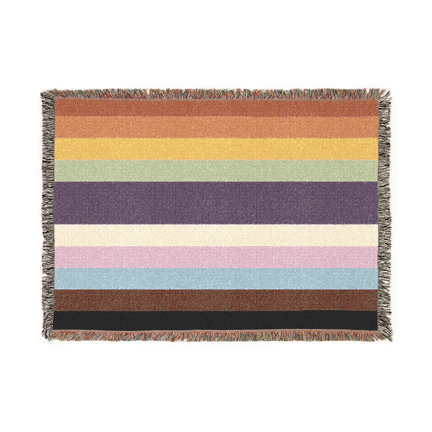 Striped Woven Blanket — Cozy Multicolor Throw for Living Room & Bedroom