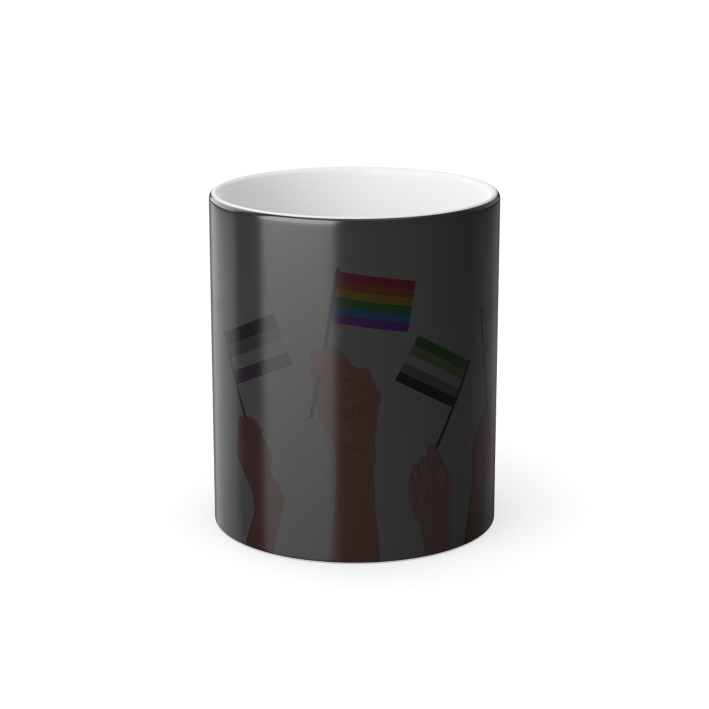 Pride Flag Color-Changing Mug — 11oz LGBTQ+ Support Heat Reveal