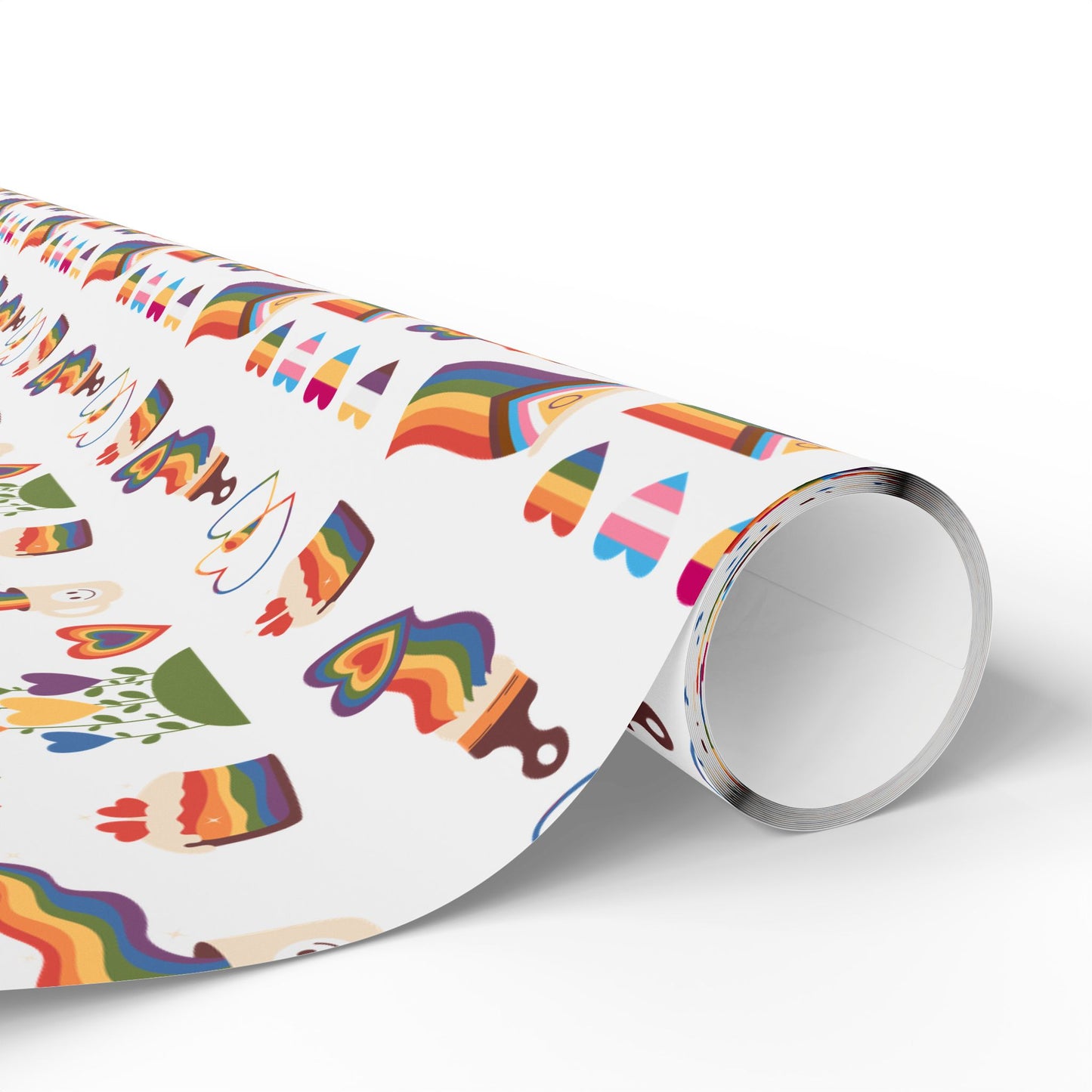 Progress Pride Flag Lesbian Trans Pan Nonbinary Flag Wrapping Paper Roll — LGBTQ+ Queer Gift Wrap for Birthdays, Christmas, Holidays & Celebrations