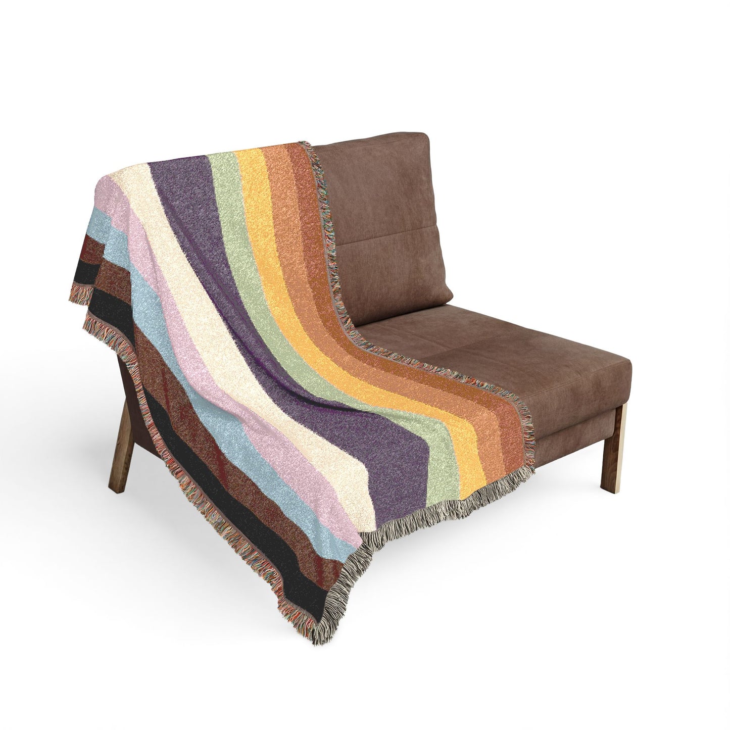 Striped Woven Blanket — Cozy Multicolor Throw for Living Room & Bedroom