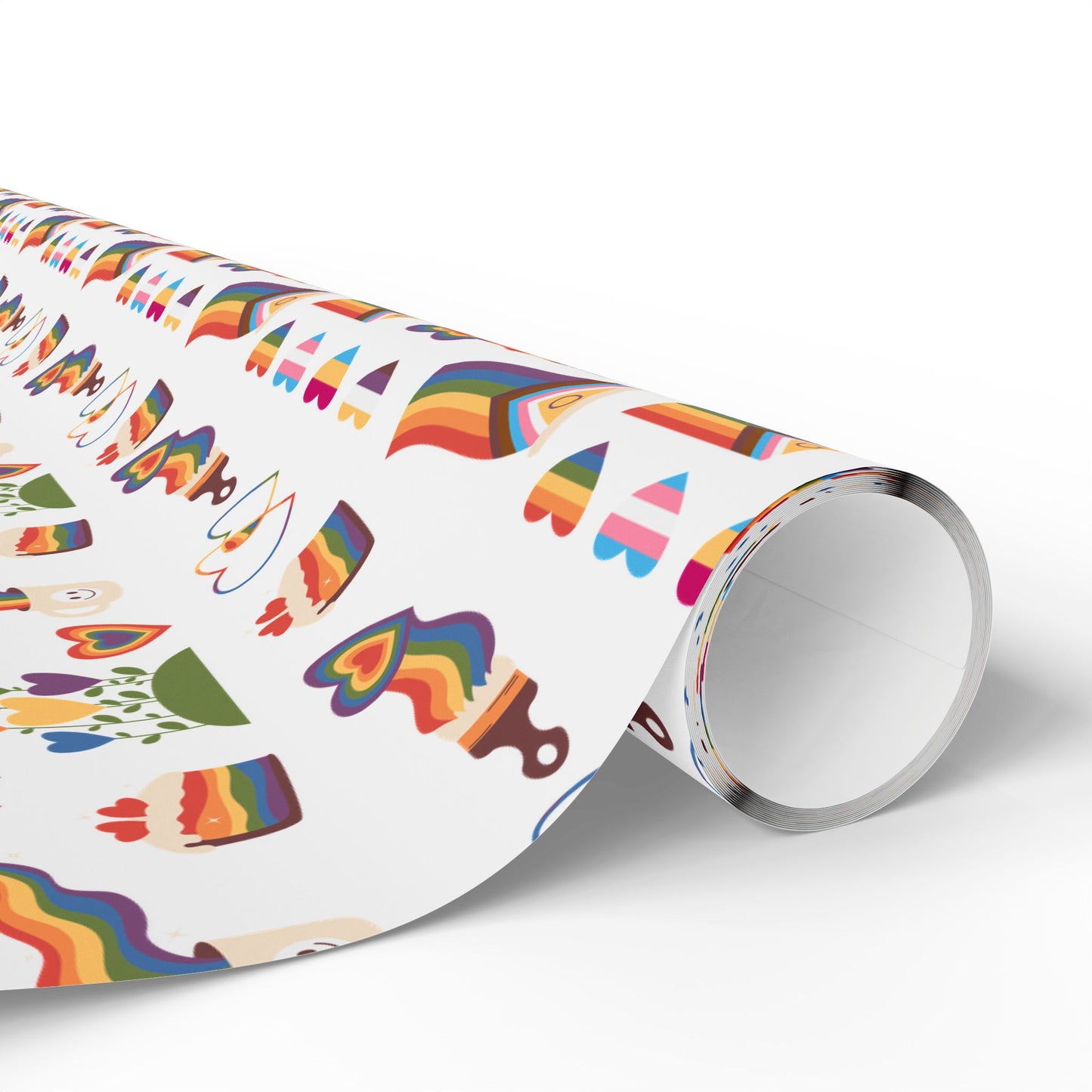 Progress Pride Flag Lesbian Trans Pan Nonbinary Flag Wrapping Paper Roll — LGBTQ+ Queer Gift Wrap for Birthdays, Christmas, Holidays & Celebrations